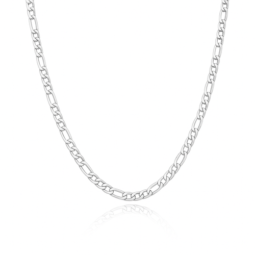 Sterling Silver 925 16" 2.9mm Figaro Diamond Cut Chain Necklace