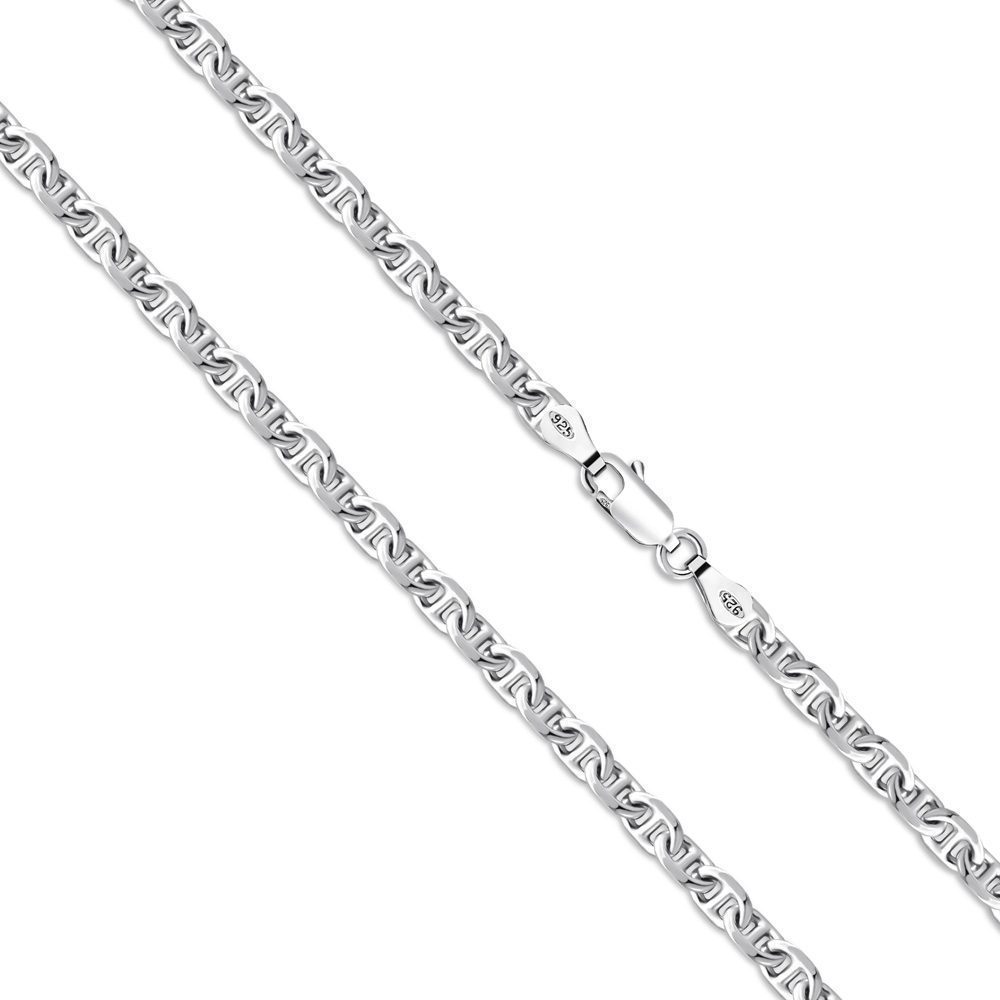 Sterling Silver 925 16" 2mm Mariner Rolo Diamond Cut Chain Necklace